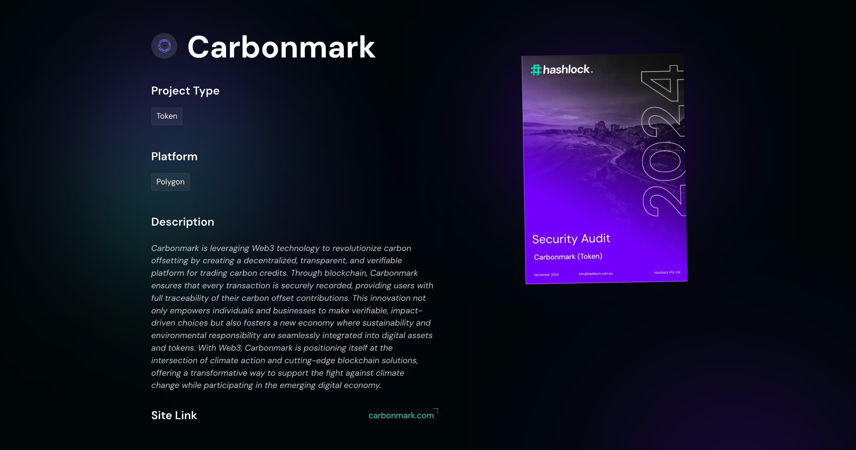 Hashlock Completes Security Audit of Carbonmark Direct